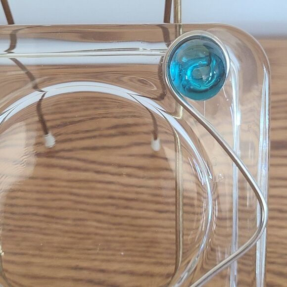 Glass Drink Coaster Embellished with Beads and Wire Hand-Made Water Wine Beer - Picture 6 of 12